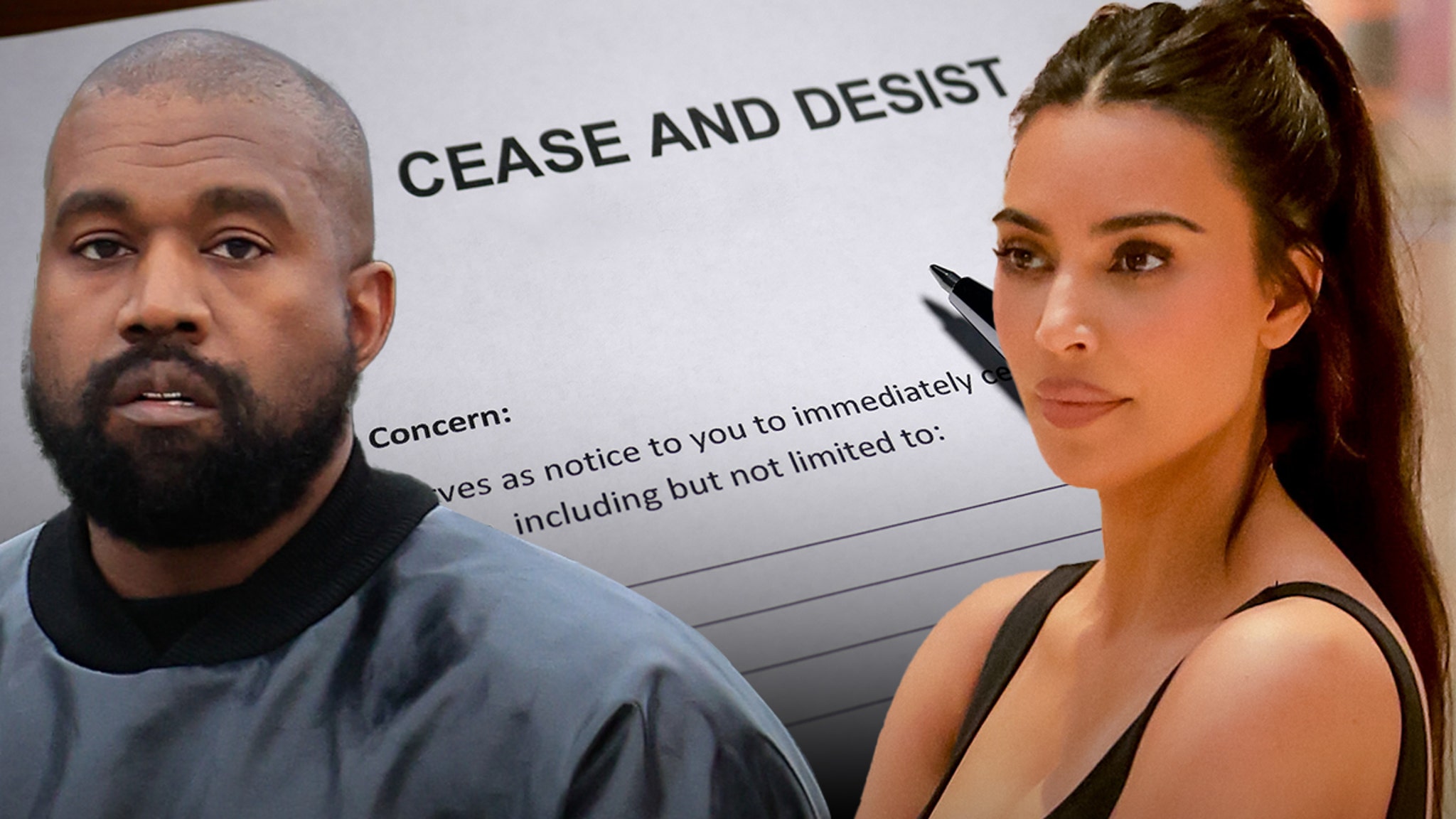 Kanye West's Cease & Desist To Kim: Kids' Custody Battle