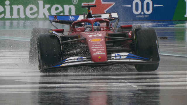 Leclerc's Miami Crash: Wet Sprint, Wall Collision